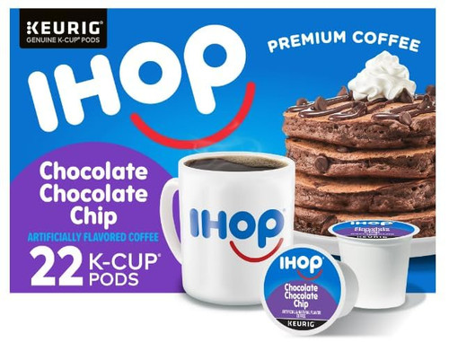 IHOP Chocolate Chocolate Chip Flavored Keurig K-Cup Coffee Pods, 22 ct Box