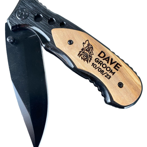 Groom Gift Personalized Pocket Knife for Groom on Wedding Day from Bride, Custom Engraved Pocket Knives, Groomsmen Proposal Gifts, Bachelor Party, Best Man, Asking Groomsmen
