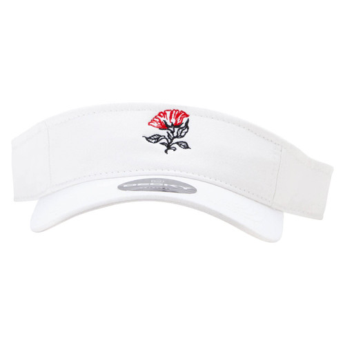 e4Hats.com Magical Rose Embroidered Brushed Sports Visor - White OSFM