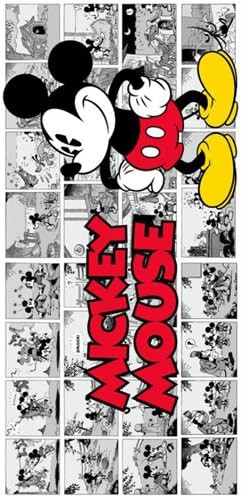 Disney Collection Mickey Mouse Comic Print 28X58 Beach Towel
