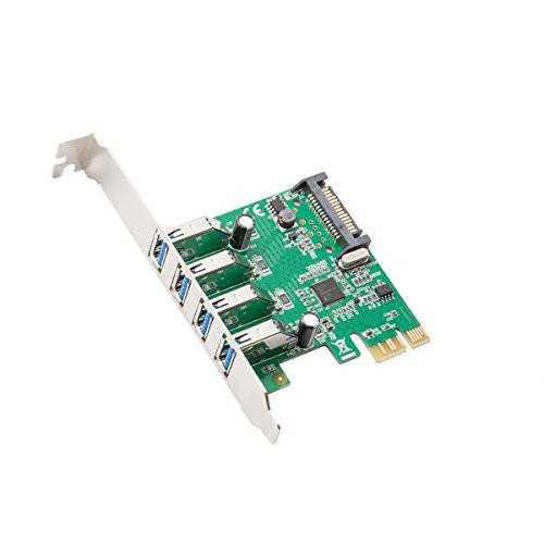 Syba SD-PEX20159 PCI Express Card x1 with USB 3.0 Type A 4 Ports Super Speed and 15-Pin Power Connector Renesas Chipset Syba SD-PEX20159 PCI Express Card x1 with USB 3.0 Type A 4 Ports Super Speed and 15-Pin Power Connector Renesas Chipset