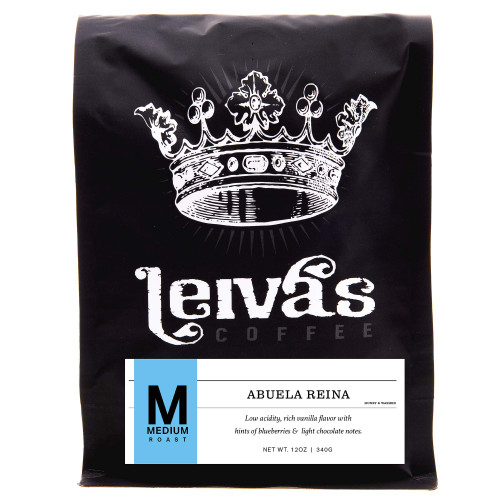 Leiva's Coffee - Medium Roast | Fair Trade | Organically Grown | Low Acidity | Single Origin | Hand Roasted | Farmer Direct (Whole Bean, 12oz)