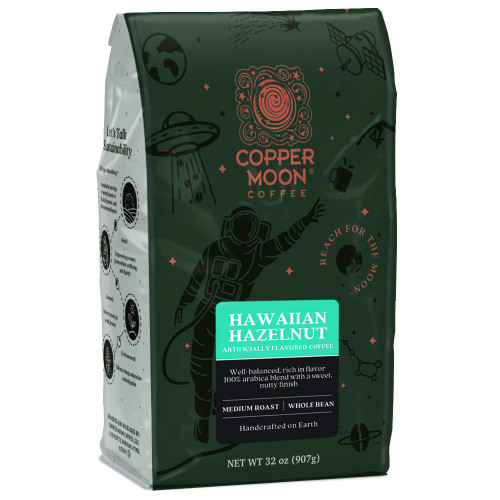 Copper Moon Whole Bean Coffee, Medium Roast, Hawaiian Hazelnut Blend, 2 Lb Copper Moon Whole Bean Coffee, Medium Roast, Hawaiian Hazelnut Blend, 2 Lb