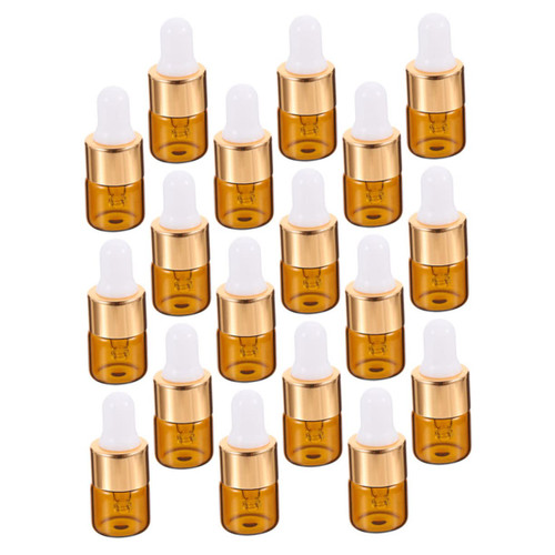 POPETPOP 50 Pcs Small Essential Oil Bottle Clear Dropper Bottle Subpackaging Bottle Dispenser Container Spray Lotion Perfume Pipette Bottle Empty Glass Oil Travel