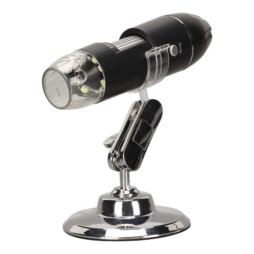 ASHATA USB Digital Microscope 50X to 1600X, Magnification Endoscope Camera with 8 LEDs, Portable Handheld Microscope with Stand for Android/for Windows/for Linux/for Mac