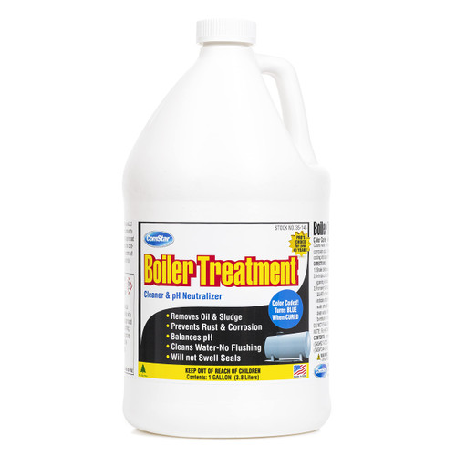 ComStar Boiler Treatment, Boiler Water Cleaner & pH Neutralizer, Prevents Rust, Scale in Boiler Water Without Requiring Flushing & Helps to Remove Oil, Sludge, Made in USA, 1 Gallon (35-145) ComStar Boiler Treatment, Boiler Water Cleaner & pH Neutralizer, Prevents Rust, Scale in Boiler Water Without Requiring Flushing & Helps to Remove Oil, Sludge, Made in USA, 1 Gallon (35-145)