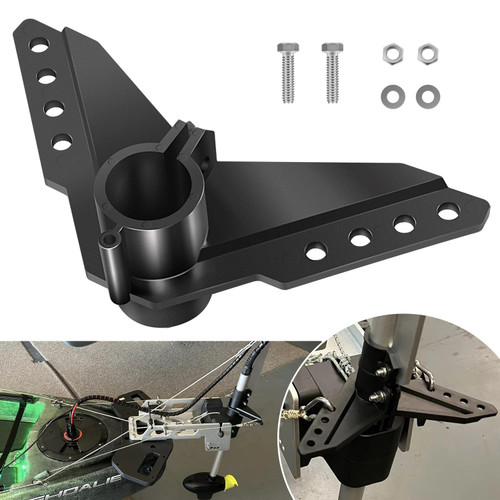Hihitomorrow Steering Triangle Mounting Bracket Replacement Parts Kit Fit for Newport NK-180S Brushless Kayak Trolling Motors, Black Mounted Steering Bracket