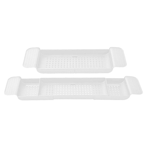 GUYOS Bathtub Tray, Extendable Bathtub Shelves, Adjustable Bath Tub Organizer, Spring Bathtub Caddy Tray, Bathtub Tray Over Tub Bathroom Accessories Tray, Bath Tray for Bathtub
