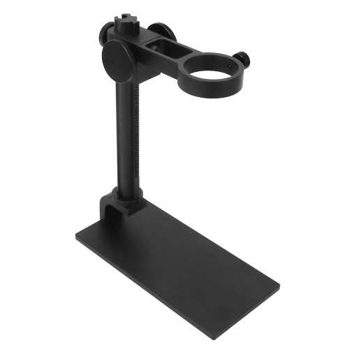 Adjustable Aluminum Alloy Stand Bracket, Portable Digital and Electron Microscopes Holder, Universal Microscope Base Stand Holder for Jewelry Identification,Testing (Black)