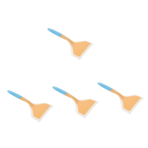 HEMOTON 4pcs Large Silicone Spatula Wok Utensils Silicone Fish Turner Egg Frying Spatula Silicone Spatula for Cooking Silicone Turner Baking Spatula Oversized Silica Gel Grill Brush