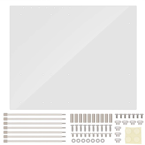 Alaaner Open Frame Transparent Acrylic Overlock Computer Case DIY Base Stand for ATX Mothboard