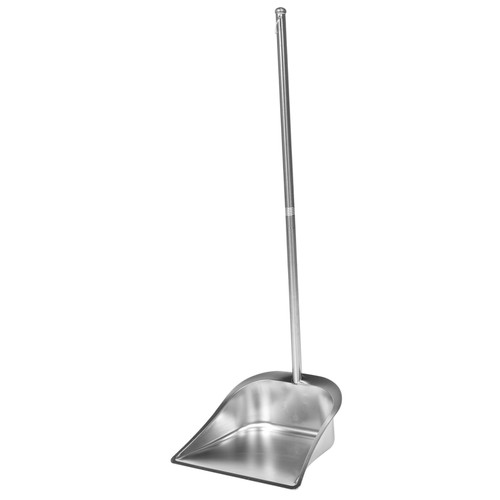 Happyyami Stainless Steel Trash Shovel Garbage Dustpan Standing Dusts Pan Kitchen Dustpan Stand up Broom Dustpan Dog Pooper Scooper Cleaning Dustpan Tin Dustpan Office Commercial Trash Can