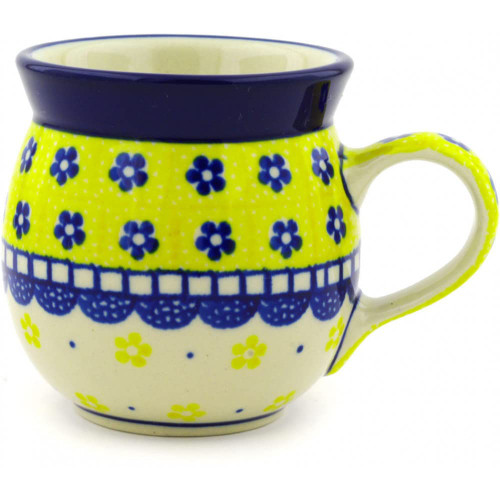 Polish Pottery Bubble Mug 8 oz Sunshine Daisies