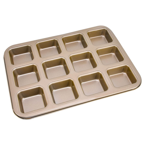 Kcabrtet Brownie Pan with Dividers,Mini Loaf Baking Pans 12 Cavity Brownie Baking Pan Carbon Steel Muffin Bakeware Cupcake Bread Divider Molds(Gold) Kcabrtet Brownie Pan with Dividers,Mini Loaf Baking Pans 12 Cavity Brownie Baking Pan Carbon Steel Muffin Bakeware Cupcake Bread Divider Molds(Gold)