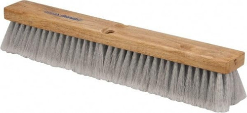 PRO SOURCE 18" Push Broom Head for Fine Sweeping: Flagged Polypropylene Bristles
