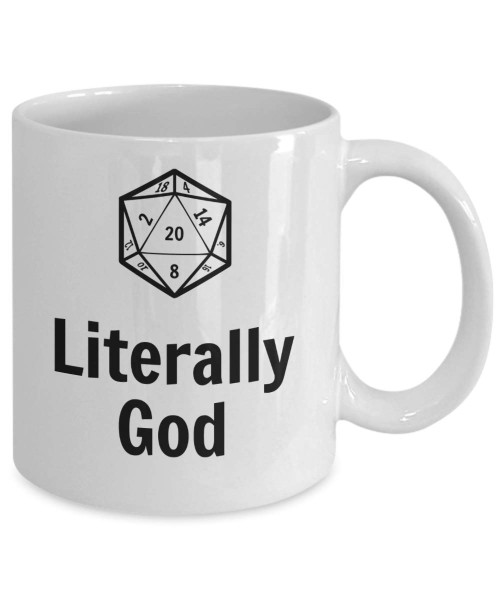 Game Master Mug Literally God D20 Coffee Cup 11oz 15oz Dungeon Master Pathfinder D&D Dungeons and Dragons Novelty Game Master Mug Literally God D20 Coffee Cup 11oz 15oz Dungeon Master Pathfinder D&D Dungeons and Dragons Novelty