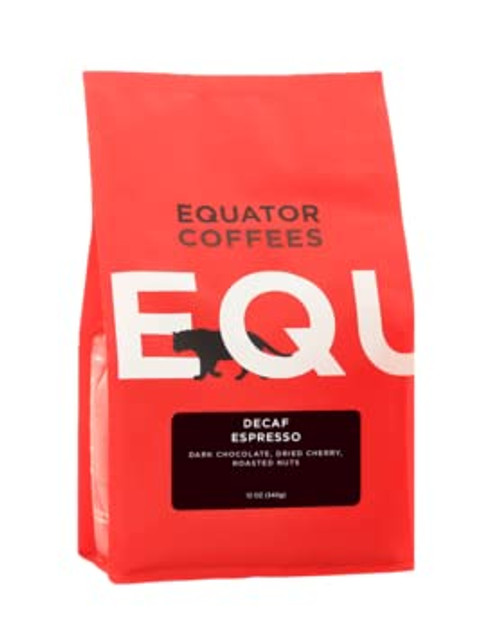 Equator Coffees "Decaf Espresso" Medium Roasted Whole Bean Coffee - 12 Ounce Bag