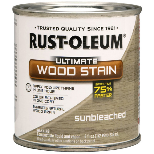 Rust-Oleum 260368 Ultimate Wood Stain, Half Pint, Sunbleached