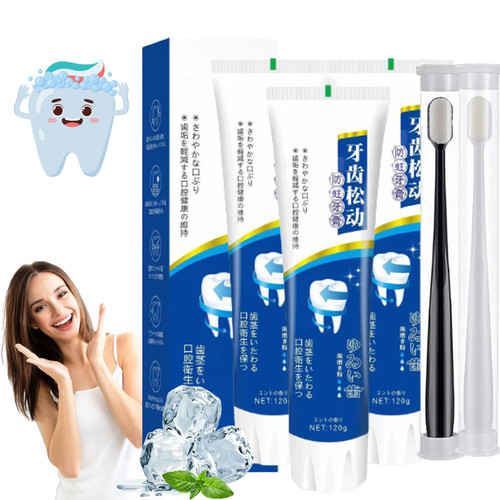 LONGLUAN Consentbil Repair Toothpaste, Consentil Repair Toothpaste, Loose Teeth Care Toothpaste, Loose Teeth Repair Toothpaste, Teeth Whitening Toothpaste Deep Cleaning, 120g (3pcs)