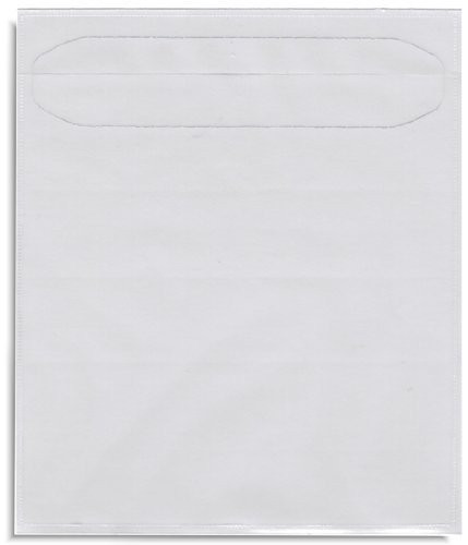 StarTechDeals 100 Clear Poly Sleeve CDs or DVDs Adhesive Backed (Tamper Proof Sleeves)