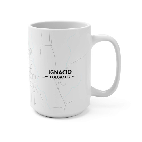 Hometown Bias Ignacio, Colorado CO Map Mug (15 oz)