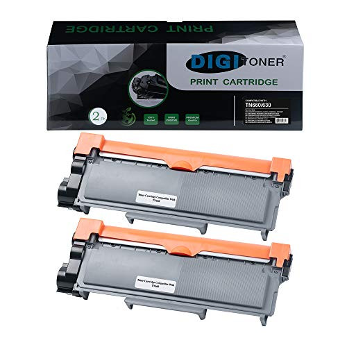 TonerPlusUSA Compatible TN630 TN660 Toner Cartridge TN-630 TN-660 High Yield Toner Cartridge Replacement for Brother Laser Printer  Black [2 Pack]