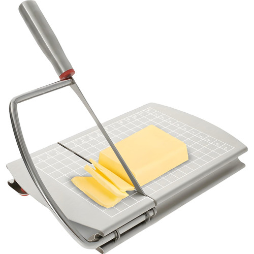 ALIKITCN Multipurpose Cheese Slicer for Block Cheese, Stainless Steel Cheese Cutter Board with Blade,Effortless Slicing, Multifunctional Kitchen Tool for Cheese, Butter, Sausage, Carrots and More.