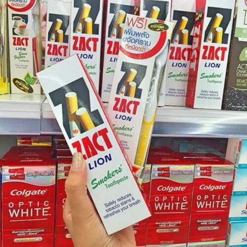 160g Lion Zact Nicotine Stain Removal Toothpast Smoker Relief Product from Japan
