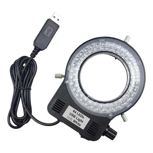 Handheld Digital Microscope Accessories USB 144 LED Ring Light Adjustable Lamp Industry Monocular Trinocular Stereo Video Microscope Camera Microscope Accessories (Color : USB 64 Led Lamp)