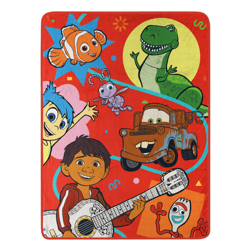 Northwest Disney-Pixar Micro Raschel Throw Blanket, 46" x 60", Pixar Crew