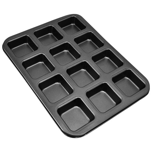 Kcabrtet Brownie Pan with Dividers,Mini Loaf Baking Pans 12 Cavity Brownie Baking Pan Carbon Steel Muffin Bakeware Cupcake Bread Divider Molds(Black) Kcabrtet Brownie Pan with Dividers,Mini Loaf Baking Pans 12 Cavity Brownie Baking Pan Carbon Steel Muffin Bakeware Cupcake Bread Divider Molds(Black)