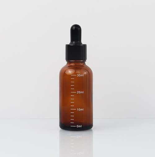 LEASON Atomizer Bottle 1pc Dropper Bottles with Scale 5ml-100ml Amber Glass Travel Pipette Bottle Refillable Bottles Refillable (Color : 30ml)