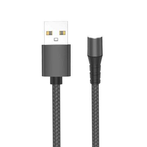 Trusway USB Type C Cable 3A Fast Charging Magnetic Adsorption 5A Fast Charging Cable Wire Micro USB Type-C Plug Compatible with Android iOS 1m Black Cable Only