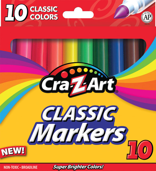 Cra-Z-Art Broadline Markers Non Washable 10 CT