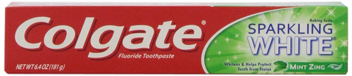 Colgate Sparkling White Baking Soda Anticavity Fluoride Toothpaste, Mint Zing 6 oz