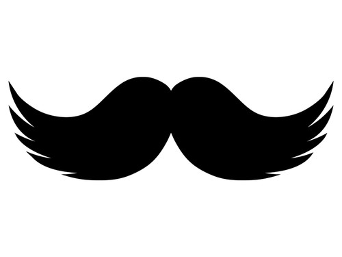 Mustache Vinyl Decal Moustache Car Water Bottle Sticker