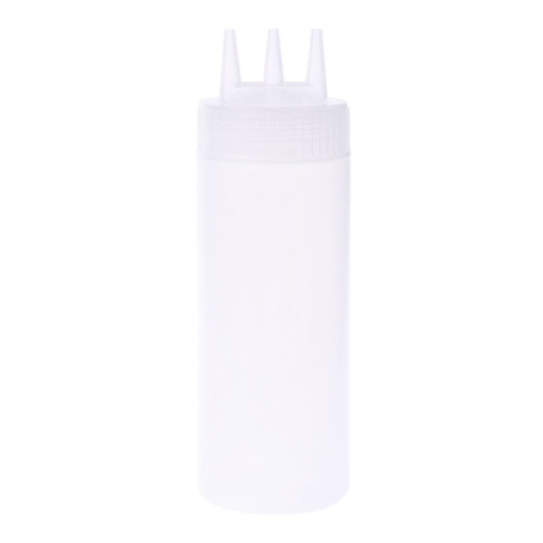 SHUANGSHI Squeeze Bottle,PE 3 Hole Squeeze Bottle Condiment Dispenser Sauce Vinegar Oil Ketchup Cruet Bin, Clear SHUANGSHI Squeeze Bottle,PE 3 Hole Squeeze Bottle Condiment Dispenser Sauce Vinegar Oil Ketchup Cruet Bin, Clear