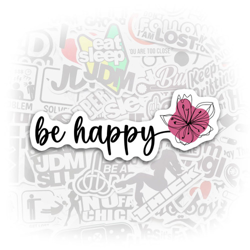 Floral Be Happy Stickers Be Happy Stickers Live Your Life Motivational Stickers for Tumbler Good Life Laptop and Water Bottle Decals