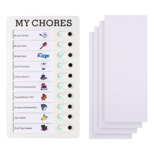 Chore Chart for Kids Multiple Kids to Do List Chore Board ADHD Tools for Kids and Adults, Sliding Routine Chart My Chores RV Checklist Task Planning Board Reminder