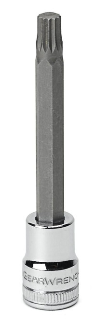 GearWrench 80450 3/8' Drive Long Triple Square Bit Metric Socket 8mm, Black