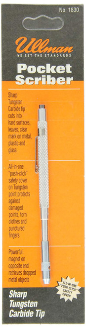 Ullman No. 1830 Tungsten/Carbide Pocket Scriber with Magnetic Pick-Up, 5-7/16' Overall Length