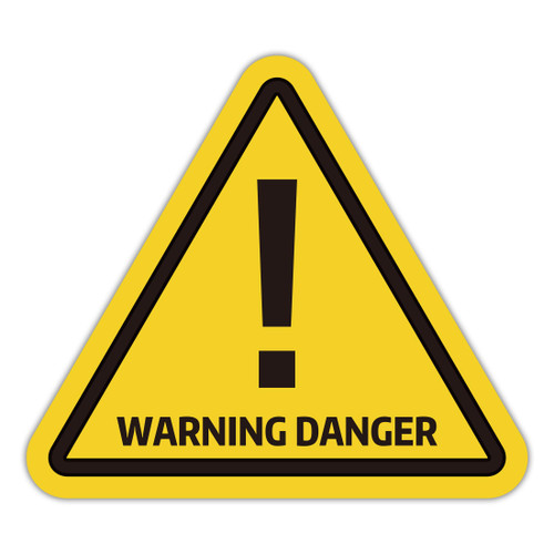 8 IN Danger warning Sign Production Equipment Safety Sticker,Yellow Triangle Safety Warning Sign Label Sticker Back Self Adhesive Vinyl Decal, Workshop Safety Warning Signs