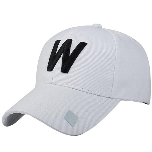 Jiusike Fashion Women Adjustable Baseball Hat W Pattern Letter Solid Color Sun Visor Hip-Hop Mesh Shade Caps