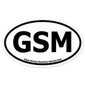 Great Smokey Mountains National Park Oval car Bumper Sticker 5" x 3"