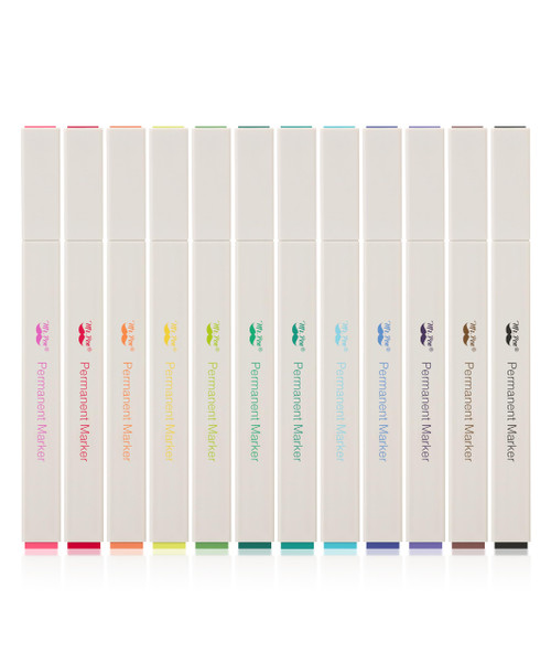 Mr. Pen- Permanent Markers, 12 Colors, Fine Point, Aesthetic Color Permanent Markers, Colored Markers, Permanent Markers Assorted Colors, Colored Permanent Markers, Permanent Marker Set