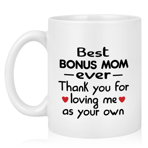 Maustic Bonus Mom Gifts, Best Bonus Mom Ever Gifts, Mothers Day Gifts for Bonus Mom, Bonus Mom Christmas Birthday Gifts from Daughter Son, Bonus Mom Mug Cup, Presents for Bonus Mom Stepmom, 11 Oz Maustic Bonus Mom Gifts, Best Bonus Mom Ever Gifts, Mothers Day Gifts for Bonus Mom, Bonus Mom Christmas Birthday Gifts from Daughter Son, Bonus Mom Mug Cup, Presents for Bonus Mom Stepmom, 11 Oz