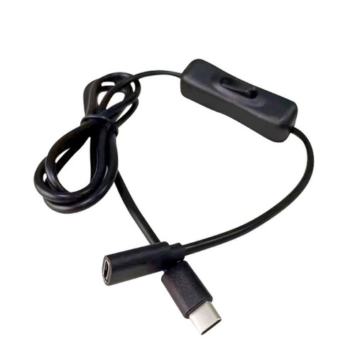 Leimezsty for Power Switch USB C Male to Female Type C Extension Cable Inline On/Off Switch for 4 Type C Male to Female Cable