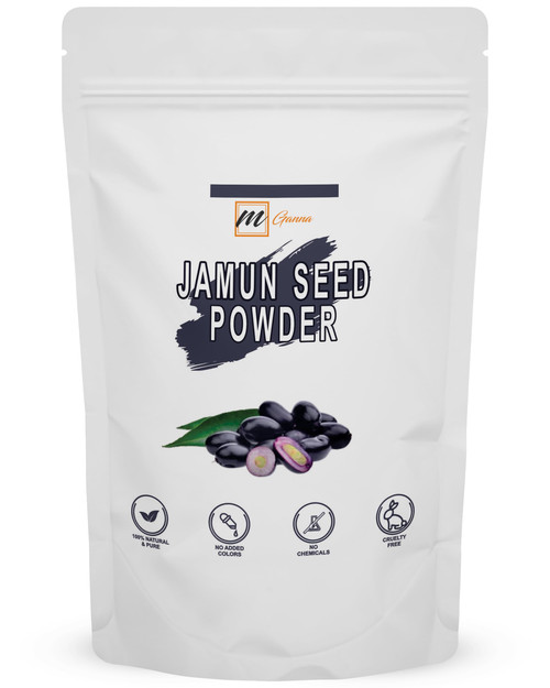 mGanna 100% Natural Jamun Seed/Eugenia Jambolana Powder for Soft Radiant Skin and Health Care 0.22 LBS / 100 GMS