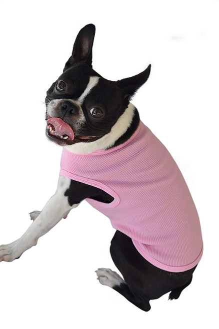 Ruff Ruff and Meow Dog Tank Top, Plain, Pink, Extra-Large