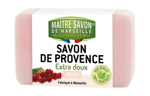 MAITRE SAVON DE MARSEILLE Provence Soap Bar - Rose 100g (3.5 oz)